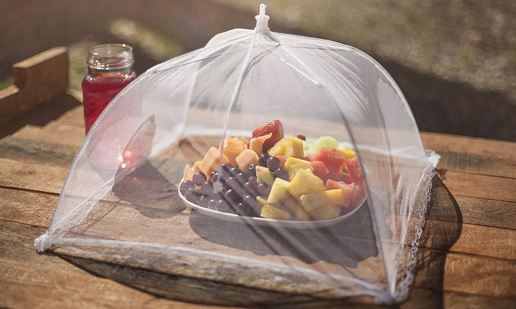 17" Food Cover Rectangle Mesh Umbrella (3-Pack) - Primary Image
