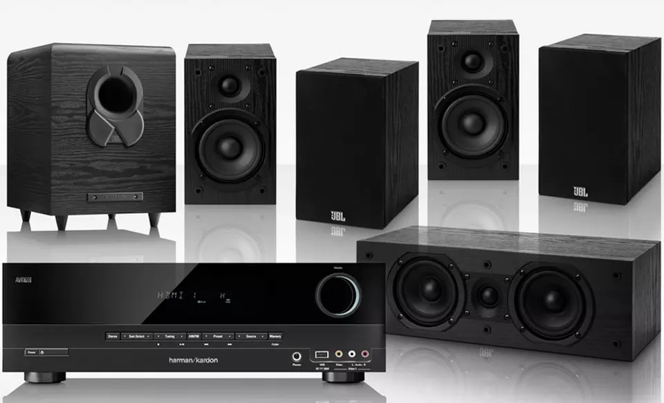JBL 5.1 Home-Theater System with Harman/Kardon﻿﻿ Receiver﻿. Free Returns. - Primary Image