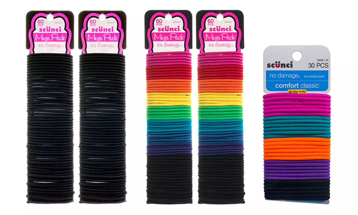 Scunci Effortless Beauty No-Damage Elastics (120- or 180-Count) - Primary Image
