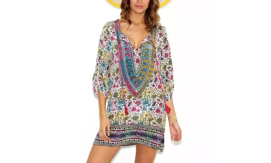 Image 2: Bohemian-Style Kaftan Dress