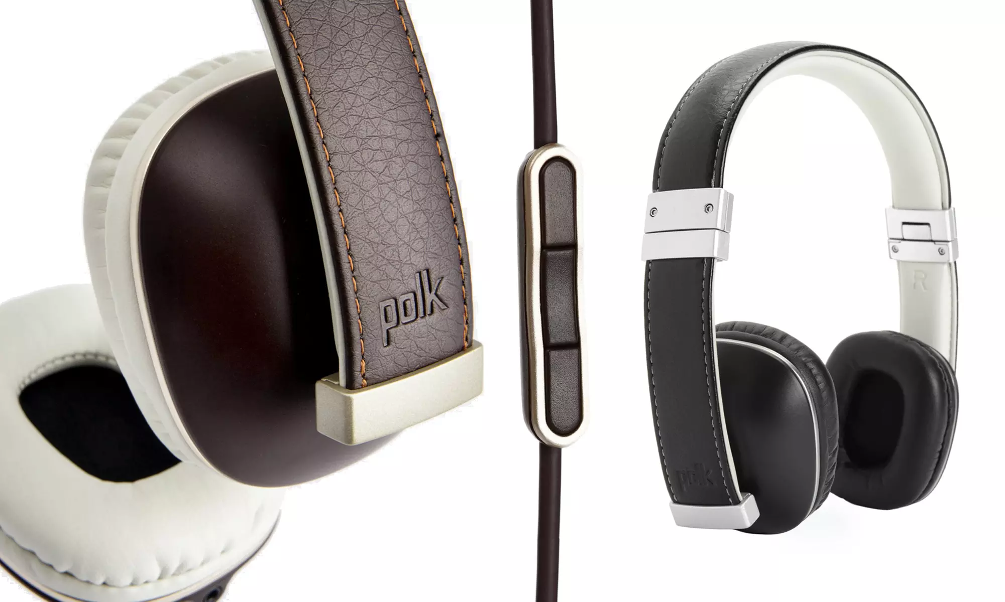 Polk Audio Hinge Headphones with 3-Button Remote and In-Line Microphone - Primary Image