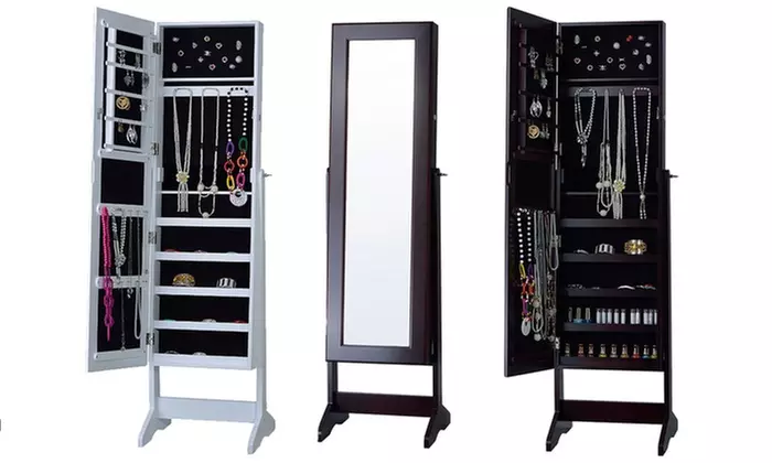Cheval Free-Standing Jewelry Armoire with Mirror - Primary Image