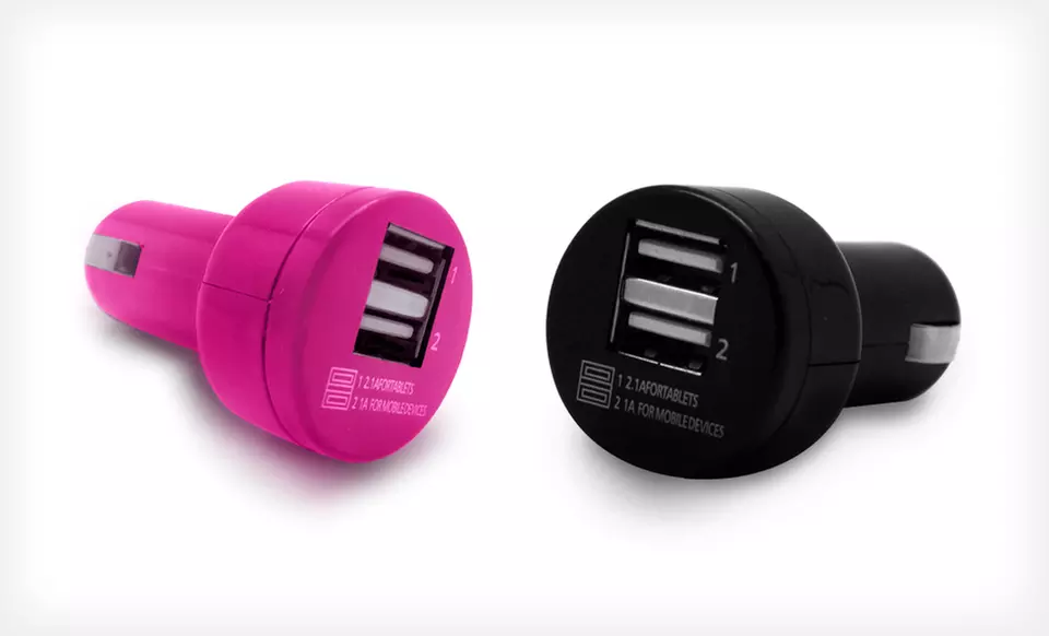 $12.99 for a Vibe Dual USB Car and Wall Charger ($22.98 List Price). Four Colors Available. Free Returns. - Second Medium