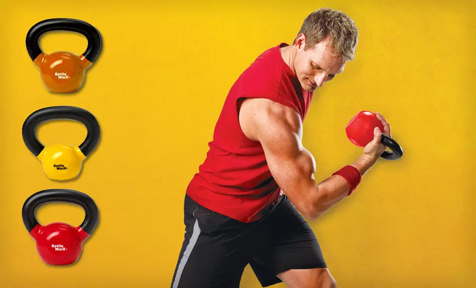 KettleWorx Ultra 5, 10, or 15 Lb. Kettlebell with DVDs and Eating Guide (Up to 44% Off). Free Shipping and Returns. - Primary Image