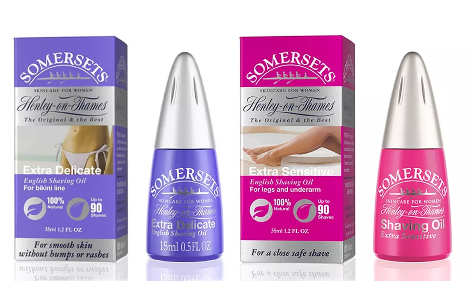 2-Pack Somersets All-Natural English Shaving Oil for Women Extra-Delicate or Extra-Sensitive Formulas - Primary Image