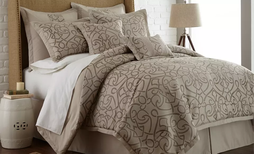 8-Piece Neutral-Color Comforter Set - Primary Image
