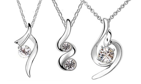 Collana con cristalli Swarovski® disponibile con pendenti di 3 forme differenti