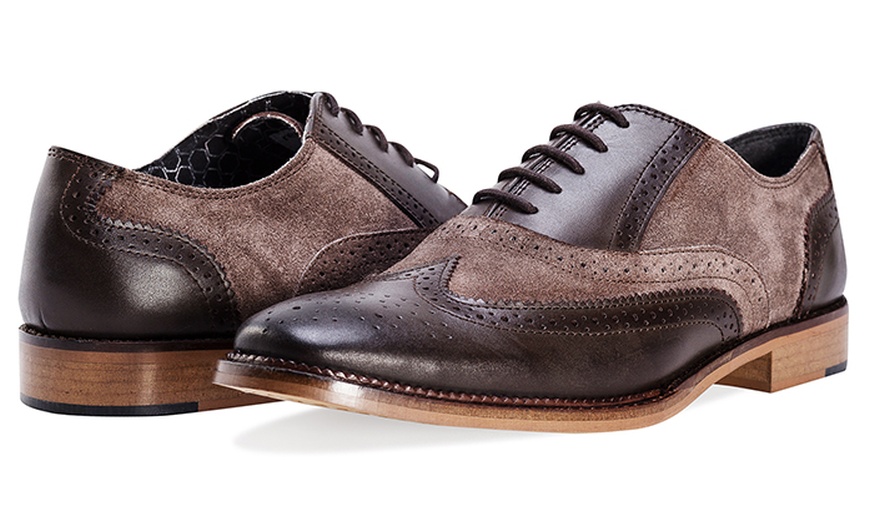 Image 15: Two Tone Leather Oxford Brogues