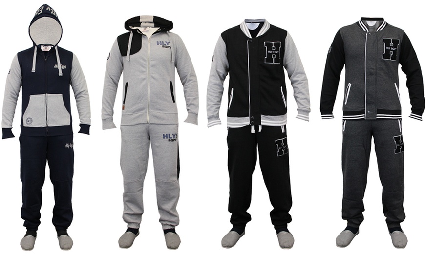 Image 1: Men's Two-Piece Tracksuit Set