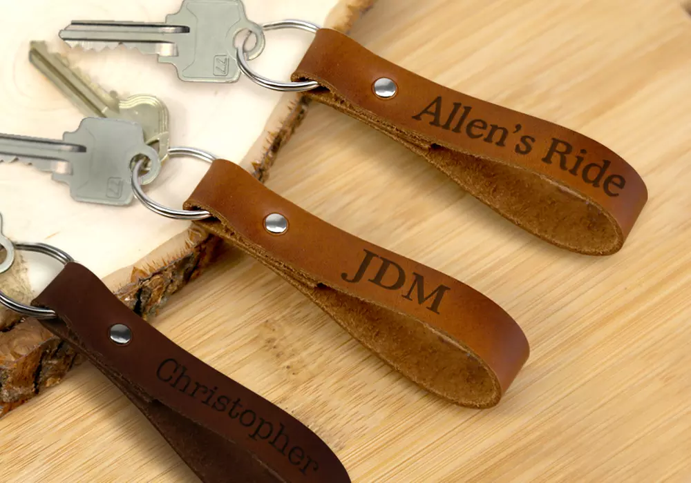 Personalized Leather Keychain (Up to 77% Off) - Primary Image