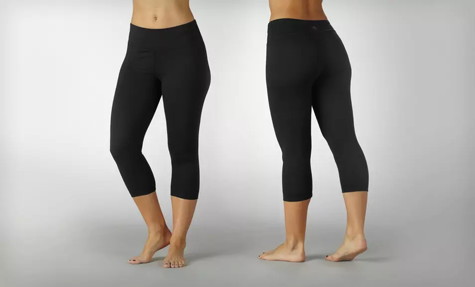 $13.99 for Marika Balance Collection Sanded Dry Wik Capri Leggings in Black or Carbon ($50 List Price) - Second Medium