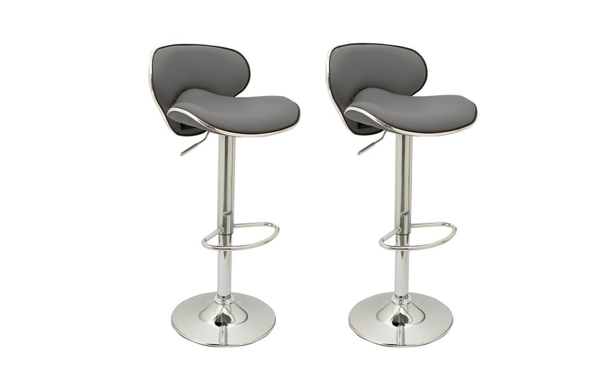 Image 20: Two Faux Leather Bar Stools