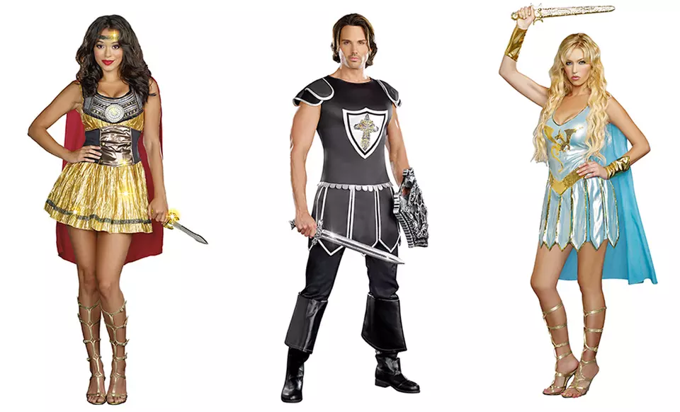 Women's Warrior Halloween Costumes in Regular and Plus Sizes from $38.99–$49.99 - Primary Image