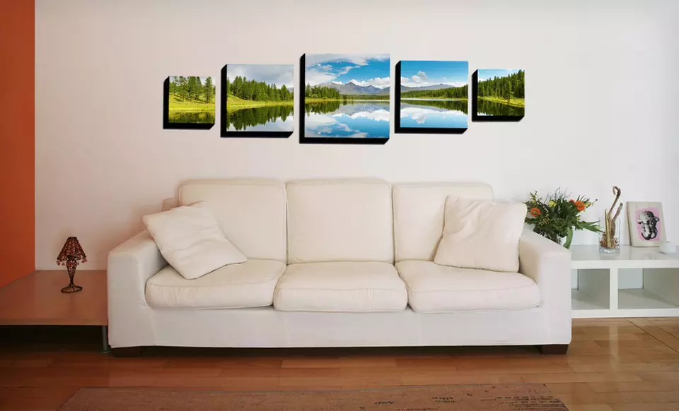 $129 for a Five-Piece Canvas Panoramic ($264 List Price). 16 Designs Available. Free Shipping and Free Returns. - Primary Image