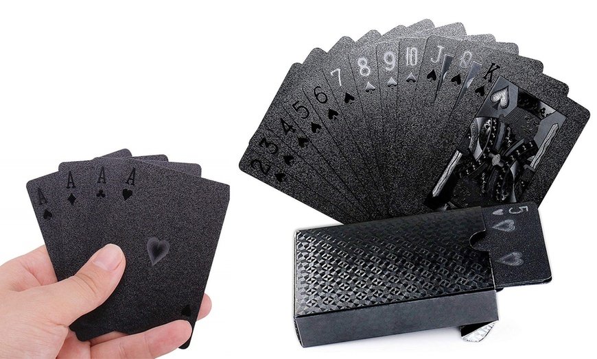 Up To 66% Off Black Poker Playing Cards | Groupon