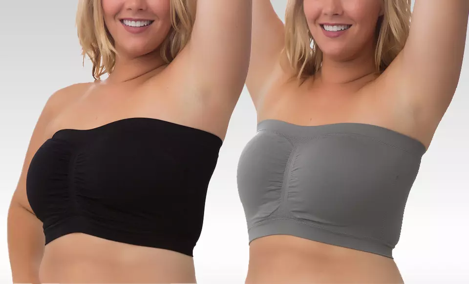$21.99 for a 3-Pack of Seamless Plus-Size Bandeaus ($82 List Price). Multiple Colors Available. Free Shipping. - Primary Image