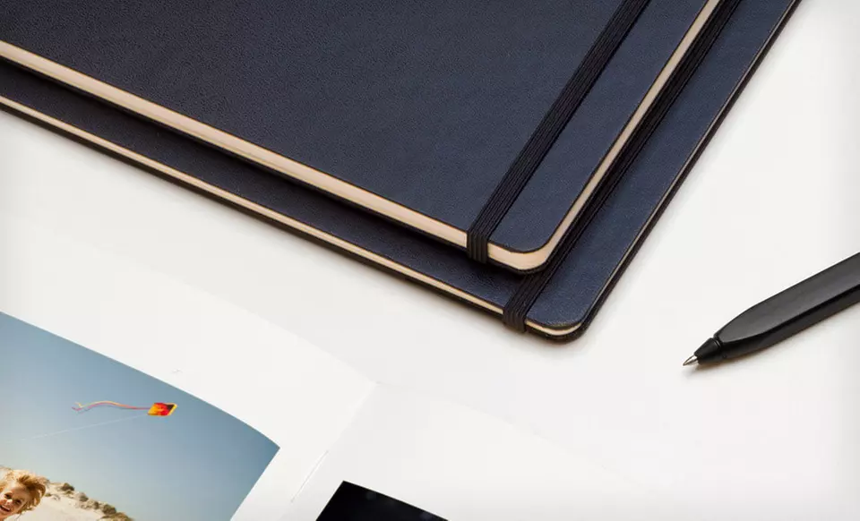 Hardcover Photo Book with Notebook from Moleskine (Up to 71% Off). Four Options Available. Free Shipping. - Second Medium