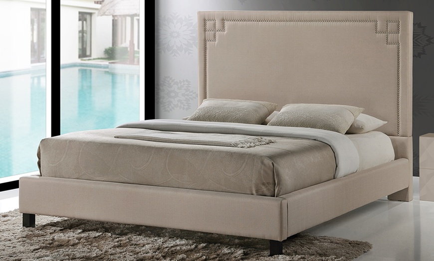 Heidi Upholstered Platform Bed | Groupon Goods