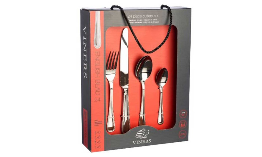 Image 2: Viners Bead Cutlery Set