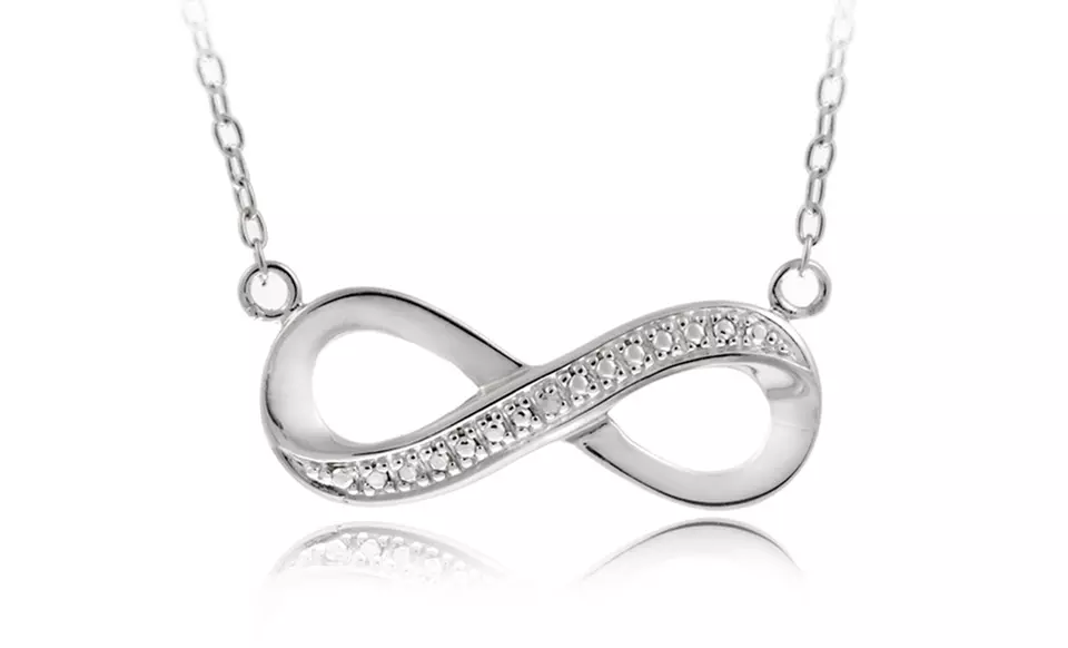 Diamond Infinity Necklace. Free Returns. - Primary Image