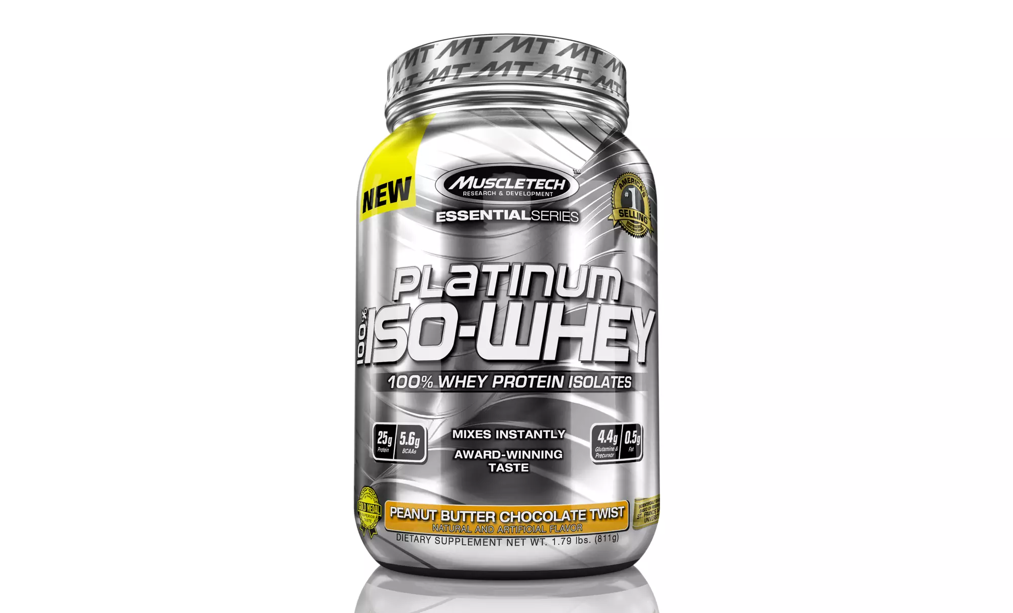 26 Servings of Muscletech Platinum 100% ISO Whey Protein Workout Supplement - Second Medium