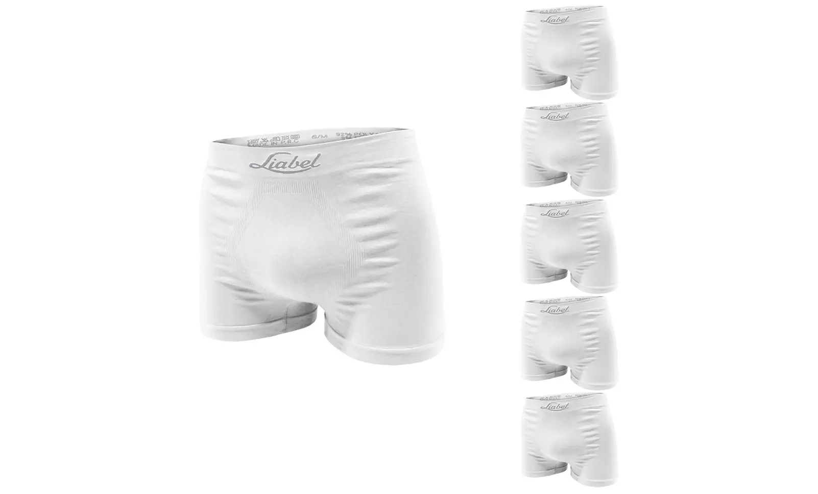 Lot de 6 boxers ou slips Liabel en microfibre sans couture