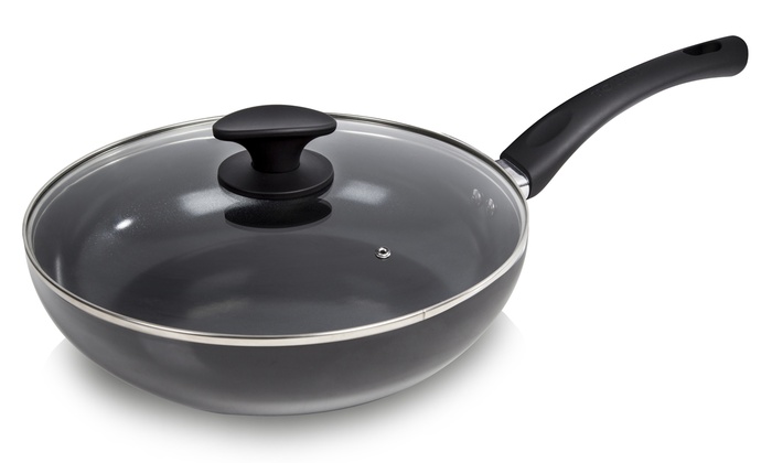 Up To 59% Off Tower 28cm Ceramic Wok with Lid | Groupon