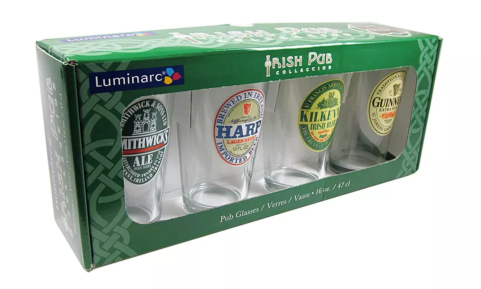Irish Branded Pub Glasses (Set of 4) - Second Medium