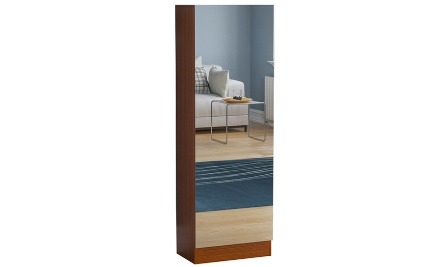 Up To 64% Off Kirkham Mirrored Shoe Cabinet | Groupon