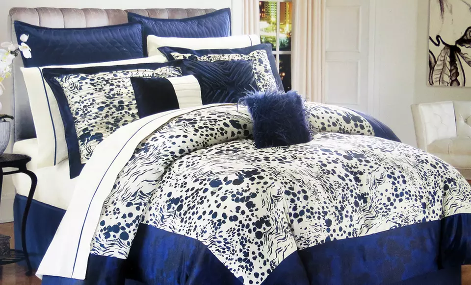 Kardashian Kollection 4-Piece Comforter Set in Full, Queen, or King. Free Returns. - Primary Image