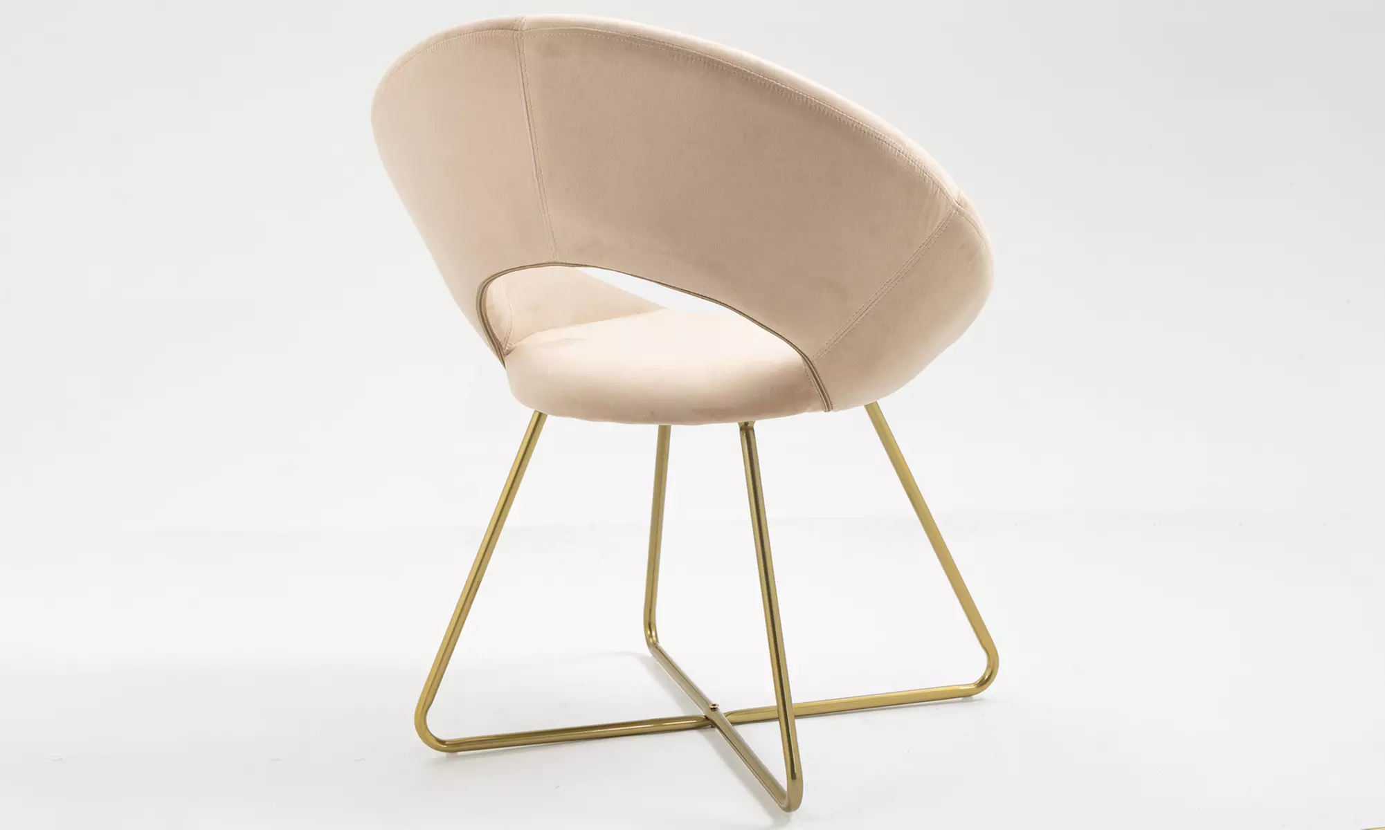 Poltrona tonda in velluto