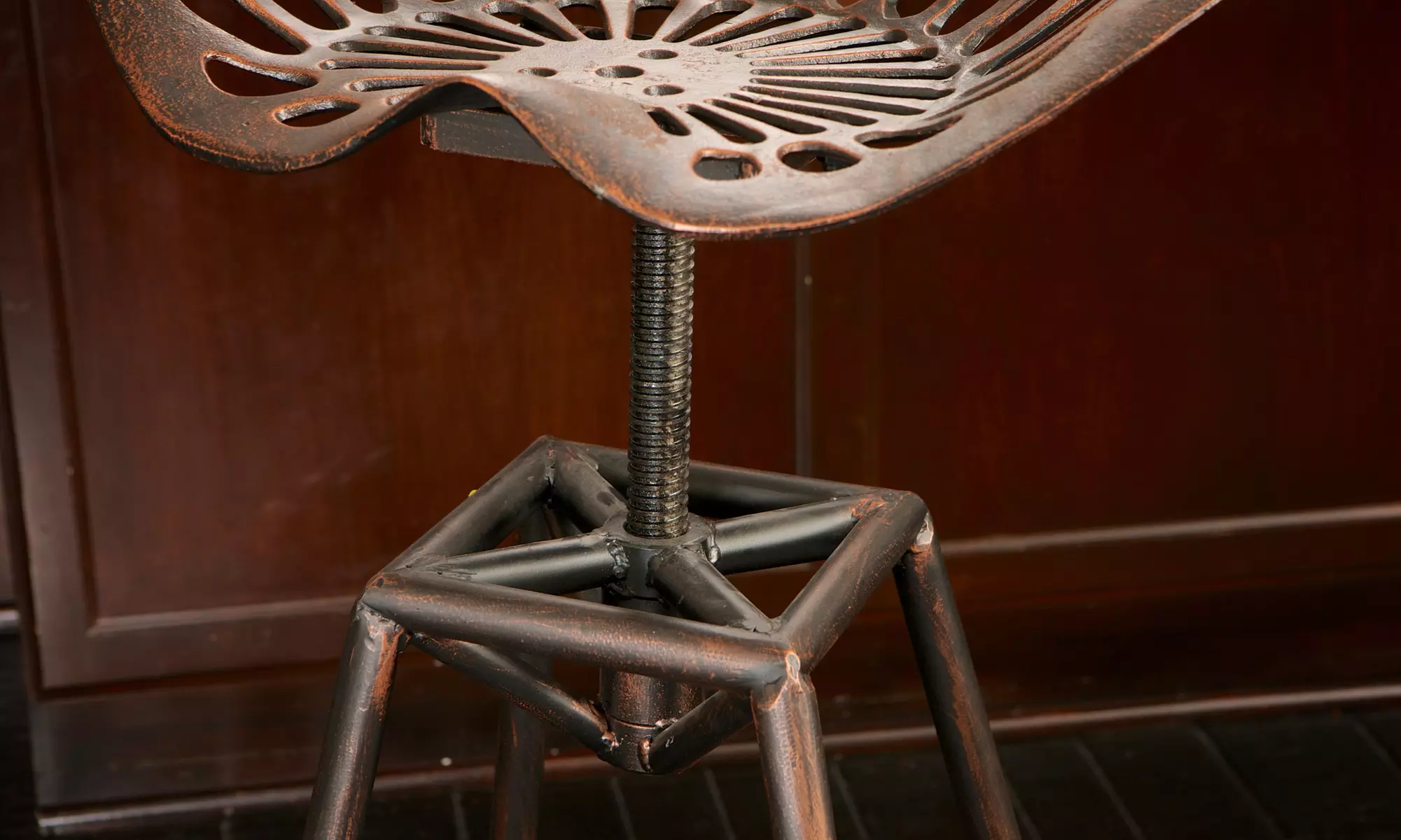 Tractor Seat Bar Stool with Industrial Metal Design - Second Medium