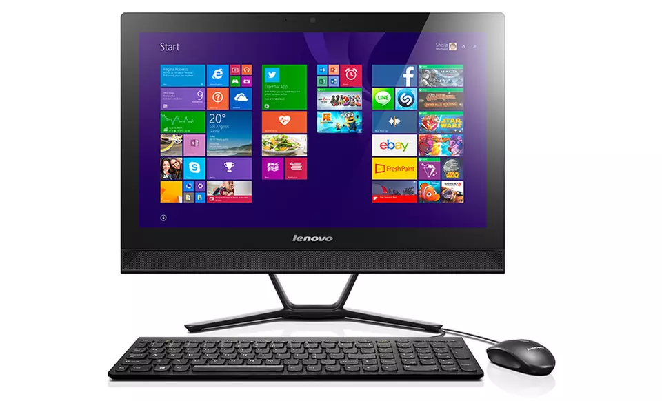Lenovo C40 21.5" All-in-One Desktop PC with 2.4GHz Processor, 8GB RAM, and 1TB Hard Drive - Primary Image