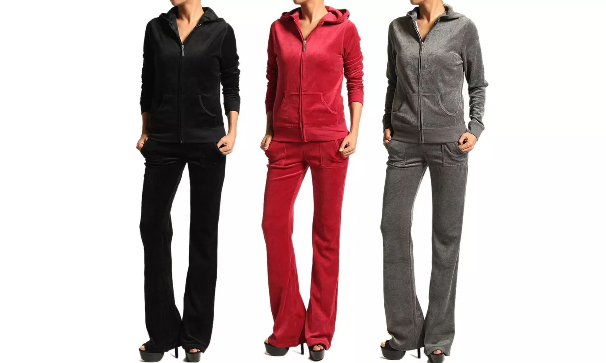 Women's Velour Tracksuit Set (2-Piece) - Primary Image