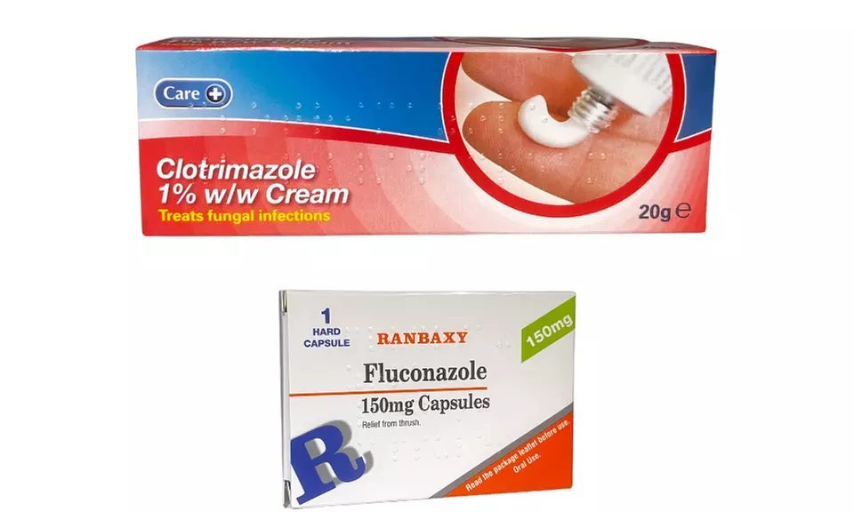 Thrush Relief Bundle Clotrimazole Cream and Fluconazole Tablets - Primary Image