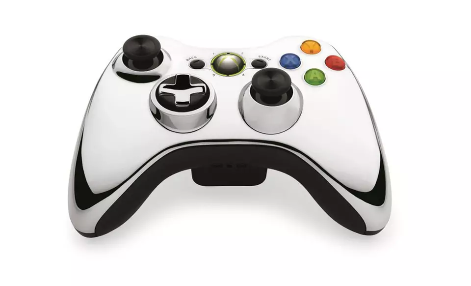 Xbox 360 Metallic Silver Wireless Controller. Free Returns. - Primary Image