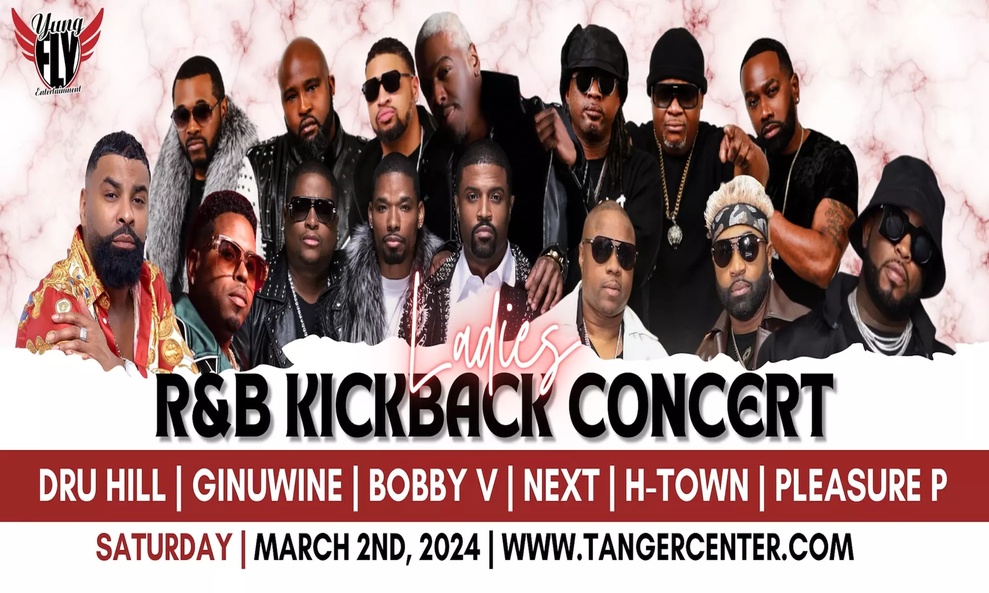 Ladies R&B Kickback with Dru Hill, Ginuwine, Bobby V, Next, H-Town, Pleasure P on March 2 at 8 p.m. - Primary Image