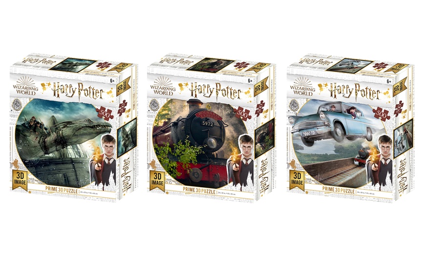 Image 1: Harry Potter-Themed 500-Piece 3D Jigsaw Puzzle