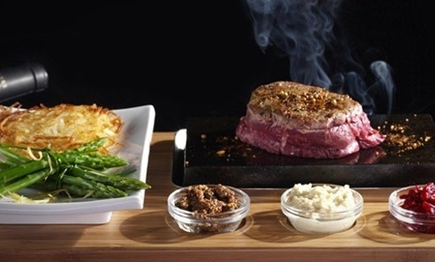 Image 1: Hot Stone Steak With Wine