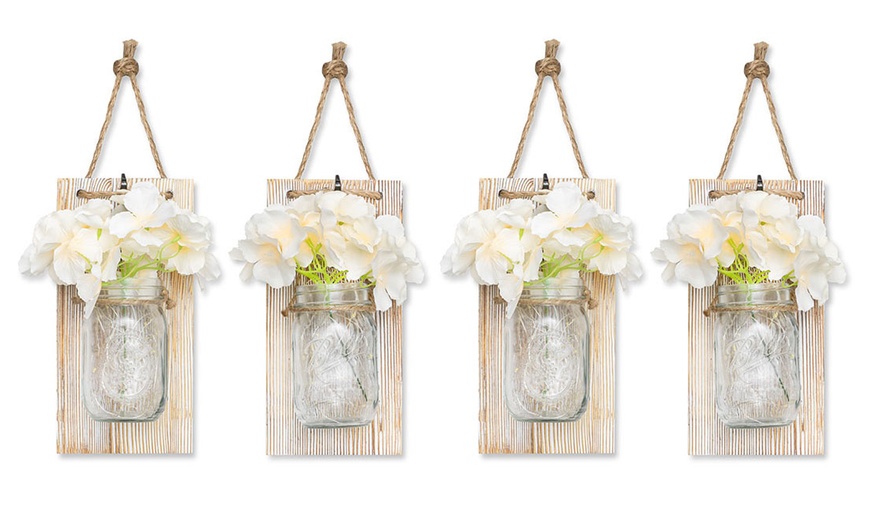 Image 5: Two or Four Hanging Mason Jar Lights