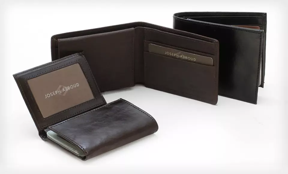 $17.99 for Joseph Abboud Bifold or Trifold Leather Wallet in Black or Brown ($40 List Price). Free Shipping and Returns. - Primary Image