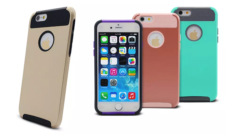 Hybrid Hard Shell Case for Apple iPhone 5/5s/5c/6/6s/6 Plus/or 6s Plus - Primary Image