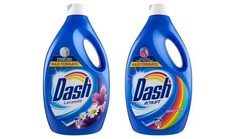 Detersivo Liquido Dash fino a 50 lavaggi disponibile in 2 modelli