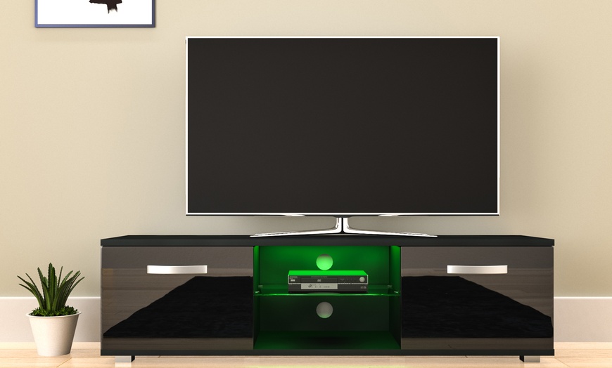 Image 57: Vida Designs Cosmo Two-Door TV Unit with Optional LED