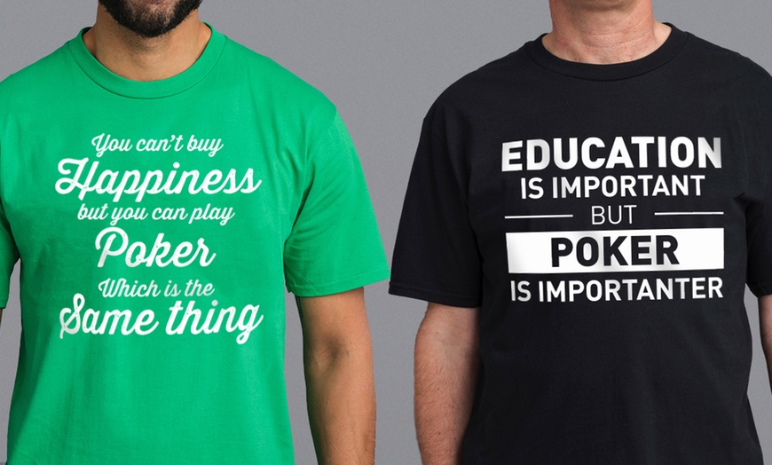 Image 2: Men's Poker-Themed T-Shirts