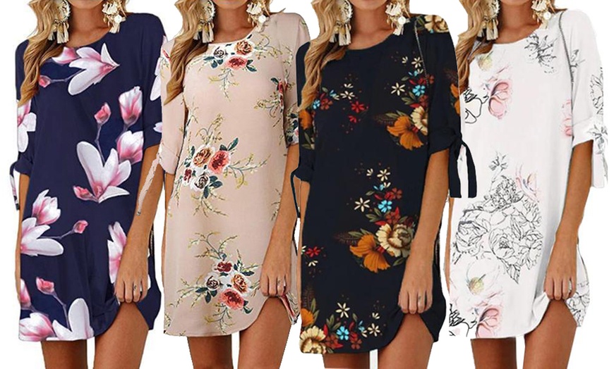 Image 1: Casual Floral Print Dress