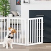 Image 5: Petmaker Freestanding Pet Gate with 4 Wooden Folding Panels