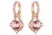 Pink Morganite Rose Gold Drop Earrings By Gembassy - Second Medium