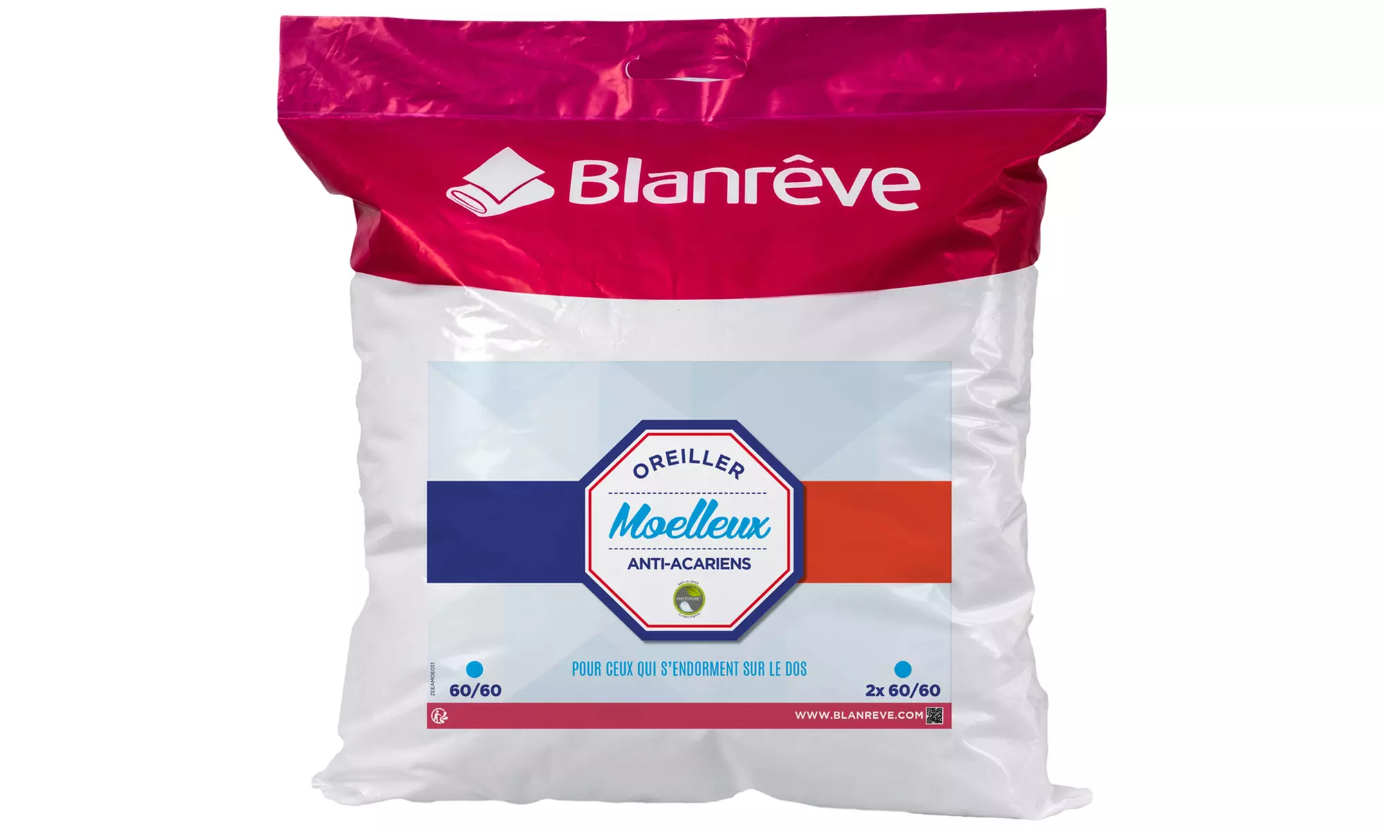 Couette 4 Seasons 200+300 g/m², 2 couettes à nouer ensemble, avec ou sans oreillers, marque Blanrêve - Second Medium