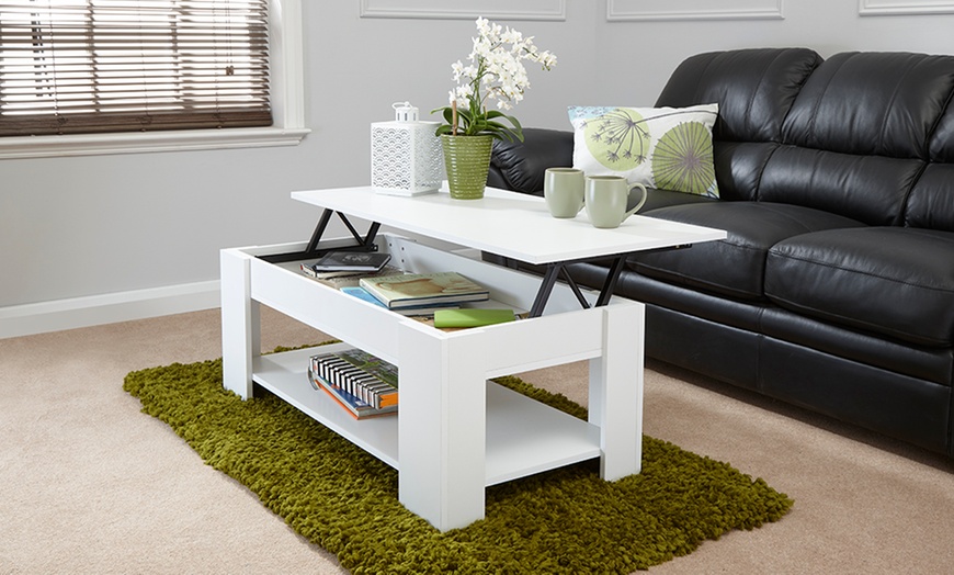 Image 1: Ultimate Storage Lift-Top Table